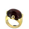 Designer Natural Garnet Ring in 18kt Gold