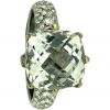 Designer White Topaz Diamond Ring in 18 kt Gold