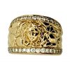 Versace 18K Gold Diamond Ring