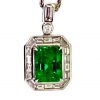 2.75 cts Columbian Emerald Diamond Pendant (Minor)
