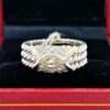 18K White Gold Marquise Diamond Ring