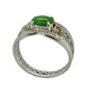 18 kt White Gold Jade Diamond Ring