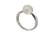 14K White Gold Sparkling Diamond Ring