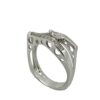 White Gold Marquise Diamond Ring with Small Stones