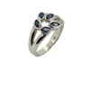White Gold Marquise Sapphire and Diamond Ring