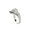 White Gold Marquise Cut Diamond Ring with Accent Stones