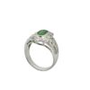 White Gold Jade and Diamond Ring