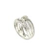 Sparkling Diamond Crossover Ring in White Gold