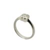 14K White Gold Diamond Flower Ring