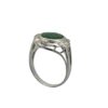 White Gold Jade and Diamond Ring