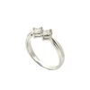 18K White Gold Two Princess Cut Diamond Ring