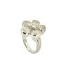 Flower Diamond Ring 18 Kt White Gold