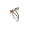 18K Ring with Orange and Green gems