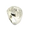 18K White Gold Diamond Ring with Floral Design
