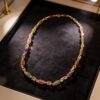 Vintage Bvlgari Gem set Gancio Necklace (Circa 1987) Bulgari