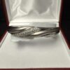 18K White Gold Diamond Bangle