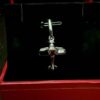 Authentic Cartier Airplane Pendant Charm 18K White Gold