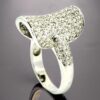 Sparkling Diamond Ring in 18K White Gold