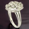 18K White Gold Diamond Ring Flower Design