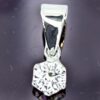 18K White Gold Diamond Solitaire Pendant