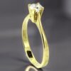 20K Yellow Gold Solitaire Diamond Ring