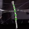 Jade Flower Bracelet in 18 kt Gold