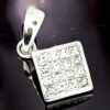 White Gold Diamond Square Pendant