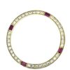 Aftermarket Rolex 31mm Natural Diamond Gold Bezel